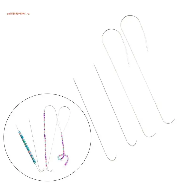 4 ชิ้นสะดวกโค้งประดับด้วยลูกปัดเข็มเครื่องประดับมัลติฟังก์ชั่ทำโค้งประดับด้วยลูกปัดเข็มง่ายเครื่องมือเกลียว