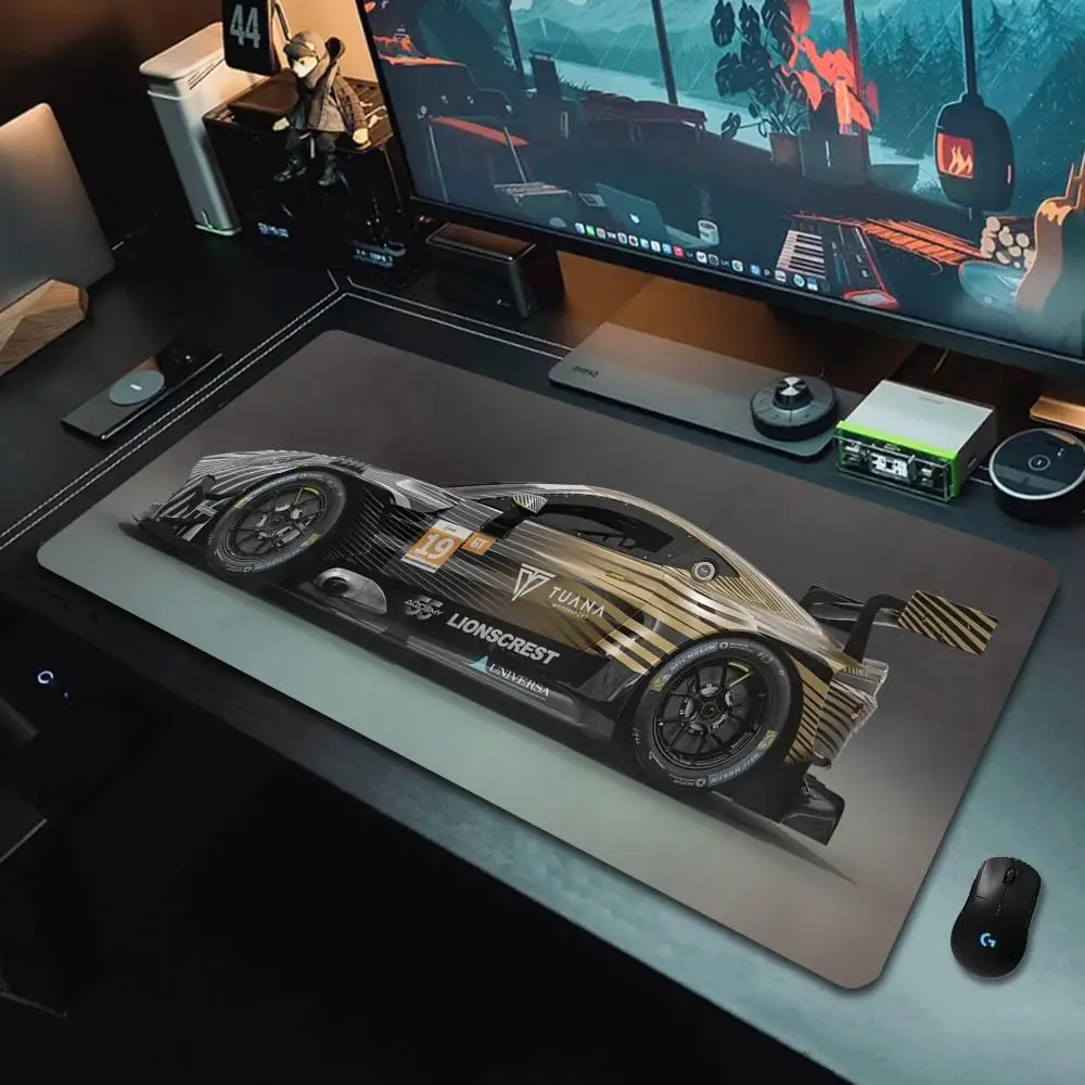 

XXL Large Size Gaming Mouse Pad, Black Sports Car Pattern, Rubber Non-slip, Stitched Edges, Suitable for Office and Home