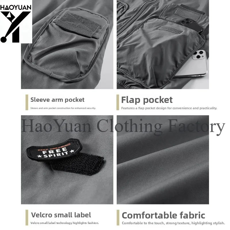 Spring and Autumn Men's Casual Jacket Breathable Outdoor Cycling Sports Hiking Travel Camping Mountaineering Men's Work Clothes - view 6
