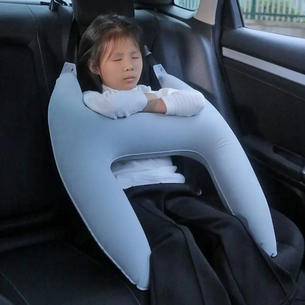 Self Inflatable Car Sleeping Pillow for Head Support H-Shape X-Shape Air Cushion Pillow Portable Comfortable Car Headrest