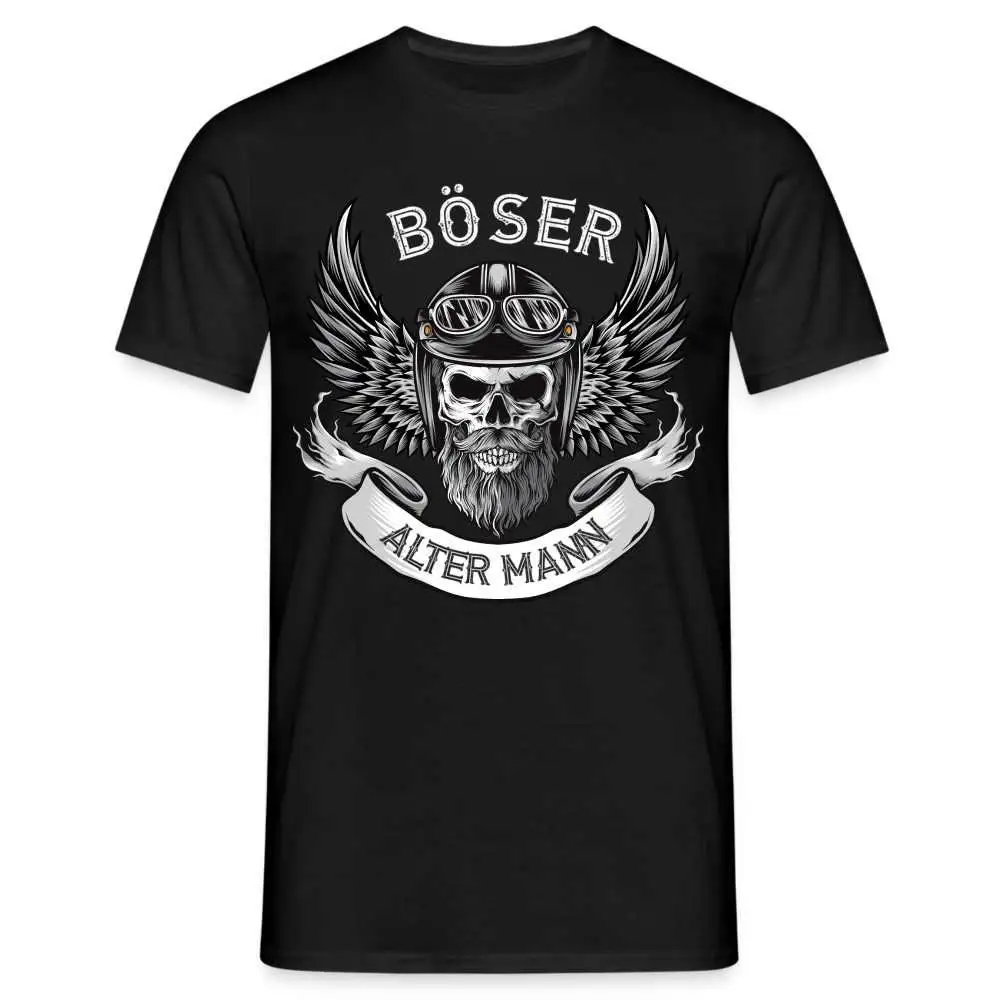 Biker Motorcycle Skull Bad Old Man T Shirt