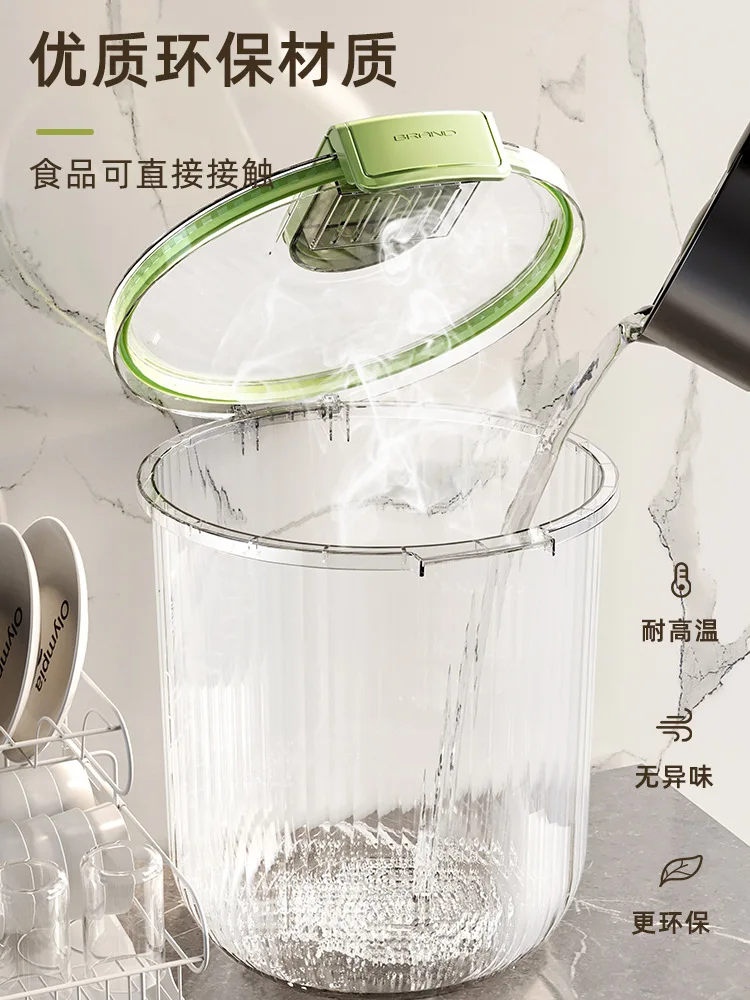 One-handed Flour Bin Flour Dispenser Multi-functional Rice Flour Food Storage Containers Easy One-handed Operation Good Sealing