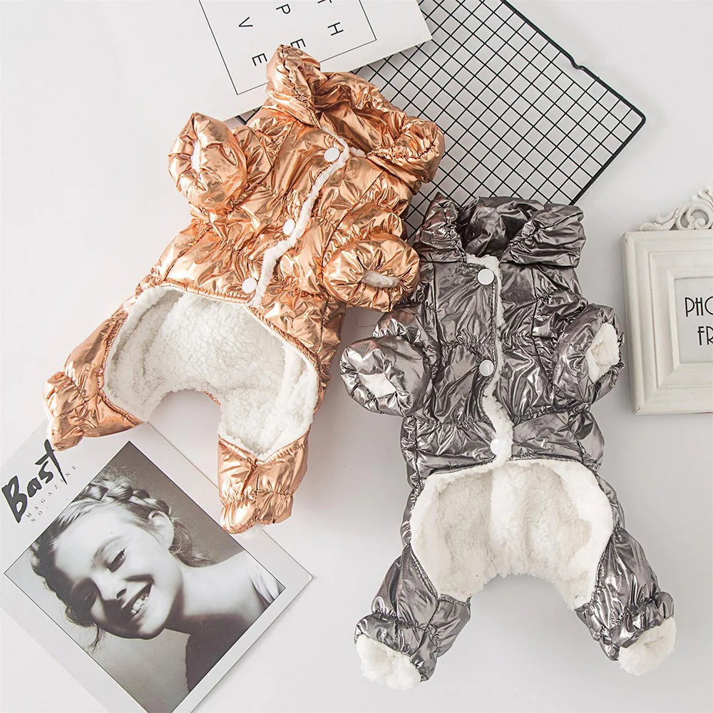 الكلب بذلة الدافئة الصوف الشتاء الحيوانات الأليفة وزرة للكلاب الصغيرة المتوسطة جرو معطف مقاوم للماء مطاطا تشيهواهوا سترة ملابس الحيوانات الأليفة