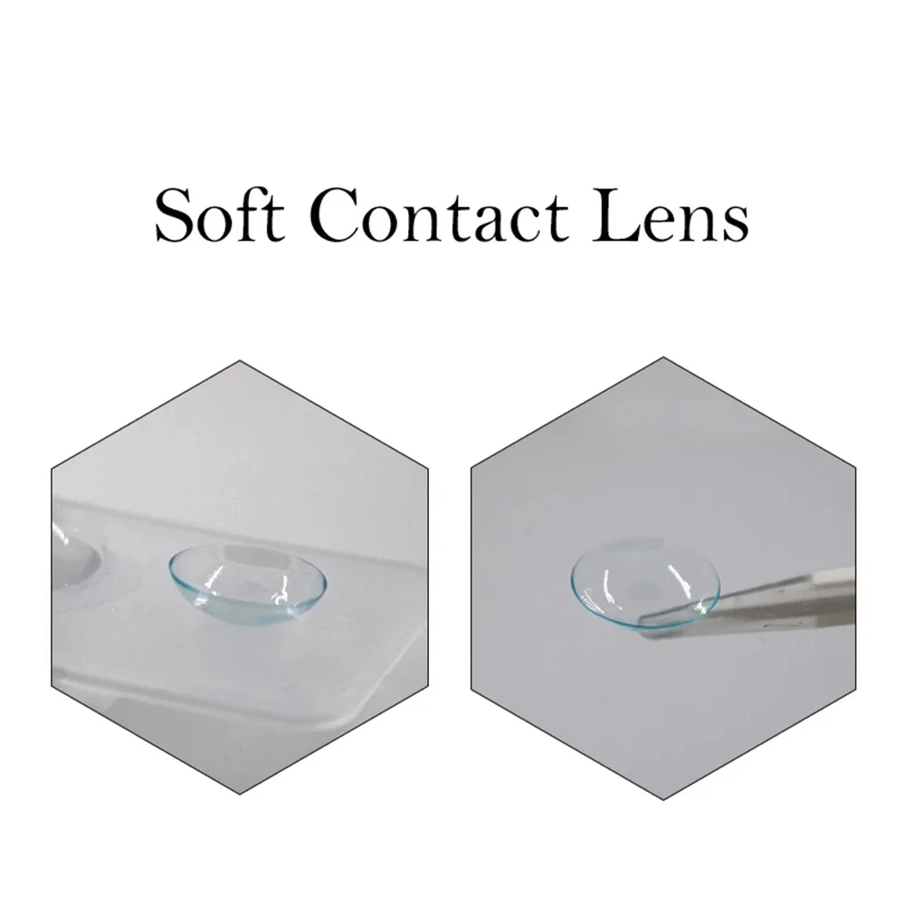 KSSEYE 1 Pair(2Pcs) Transparent Contact Lenses for Eyes Myopia Prescription Natural Eye Contacts Lens Wearing Comfort Yearly Use