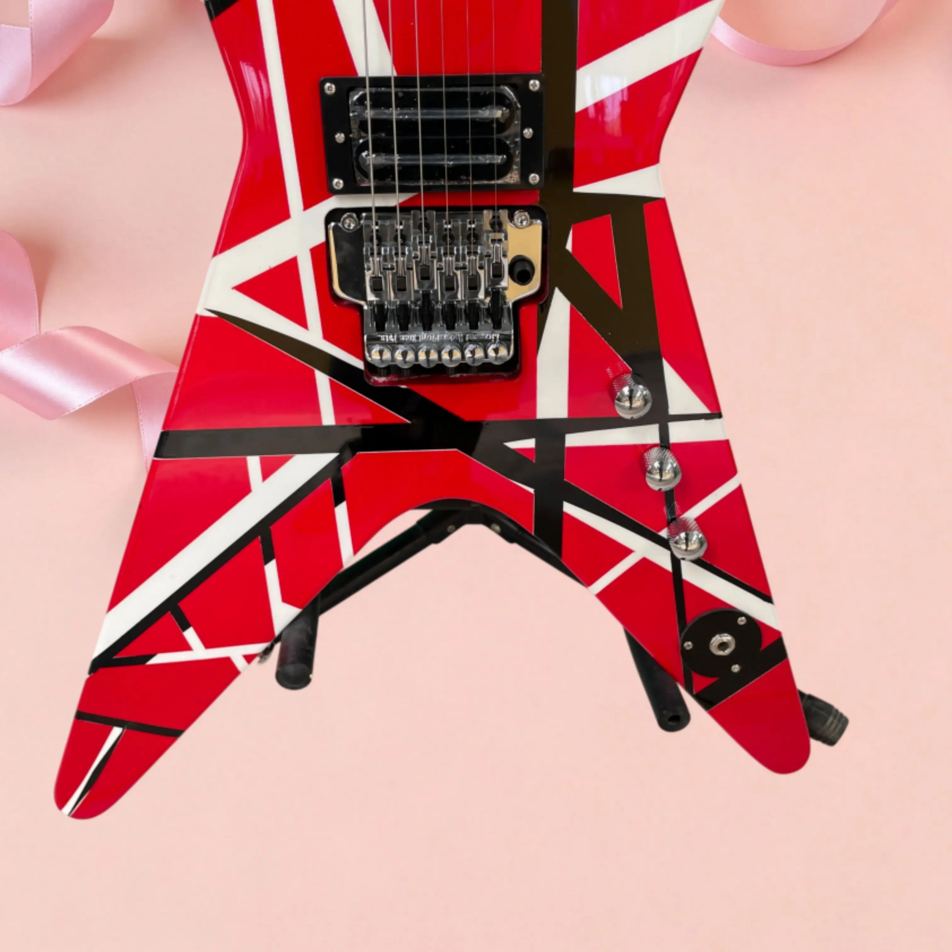 Tri-Color Cross Striped Electric Guitar,22-Fret Rosewood Fingerboard, Silver Hardware Guitars, Ideal for Gift & Playing Guitarra