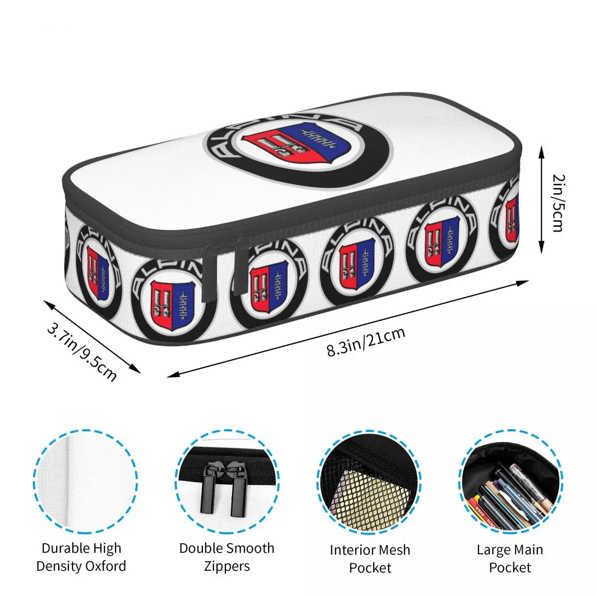 Alpina - Classic Car Logos Pencil Case for Boys Girls Gifts Pen Box Pencil Bag Stationery Supplies Pen Holder Bag