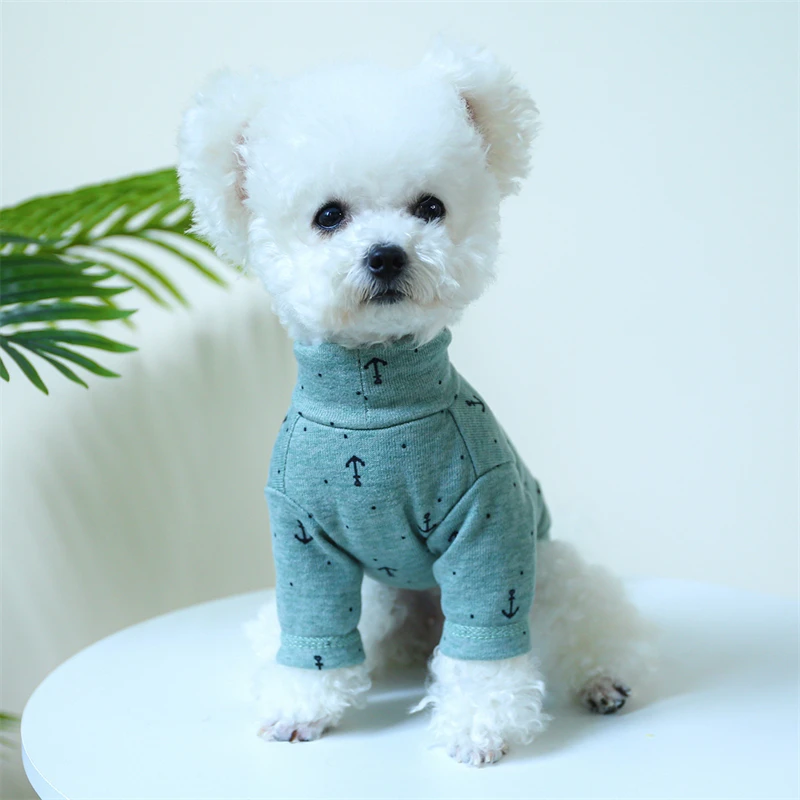 Breathable Cotton Small Medium Dog Clothing Mini Printing Sweatshirt for French Bulldog Brand Designer Autumn Warm Cat Clothes