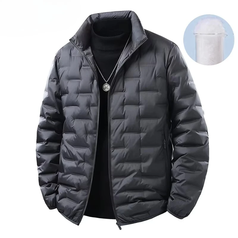 Winter Men White Duck Down Jacket Coat Men Waterproof Windproof Warm Loose Jacket Man Multi Pocket Ultralight Windbreaker Jacket