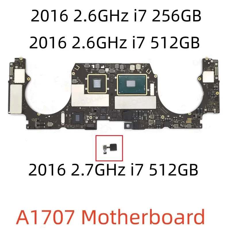 Placa lógica original com touch id 820-00928-a para macbook pro 15 "a1707 placa-mãe emc 3072 820-00281-a emc 3162 2016 2017
