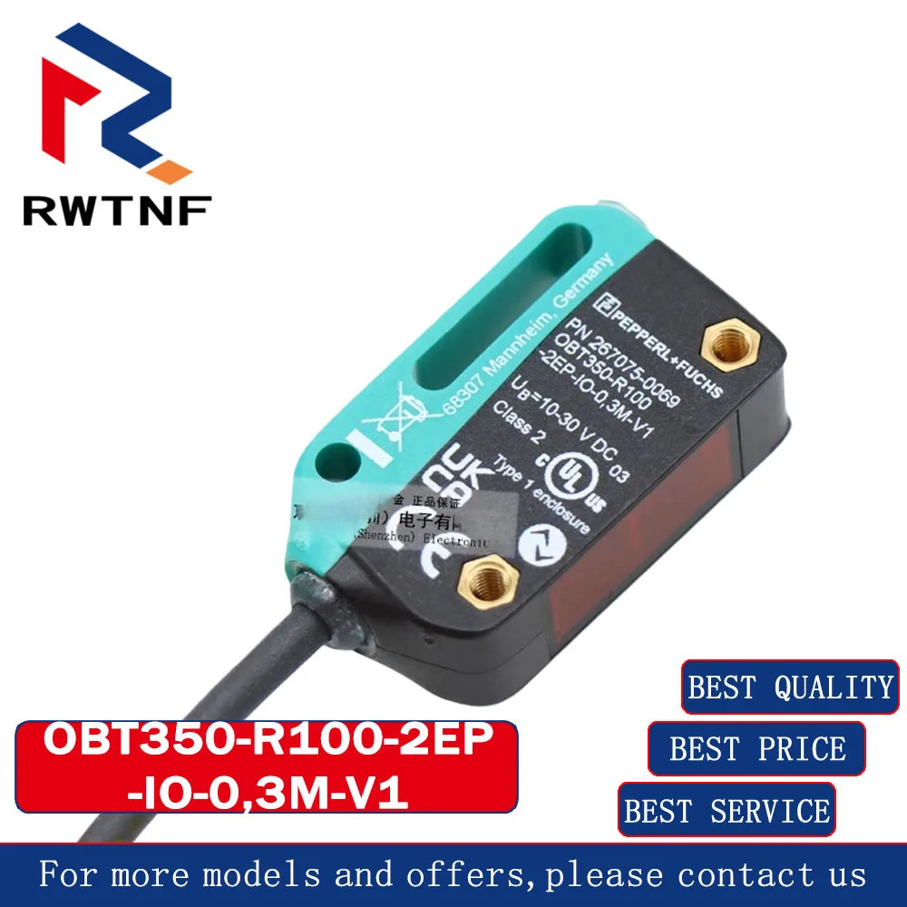 

Brand New Genuine OBT350-R100-2EP-IO-0,3M-V1 PEPPERL+FUCHS Diffused photoelectric sensor switch,Triangulation 100% original