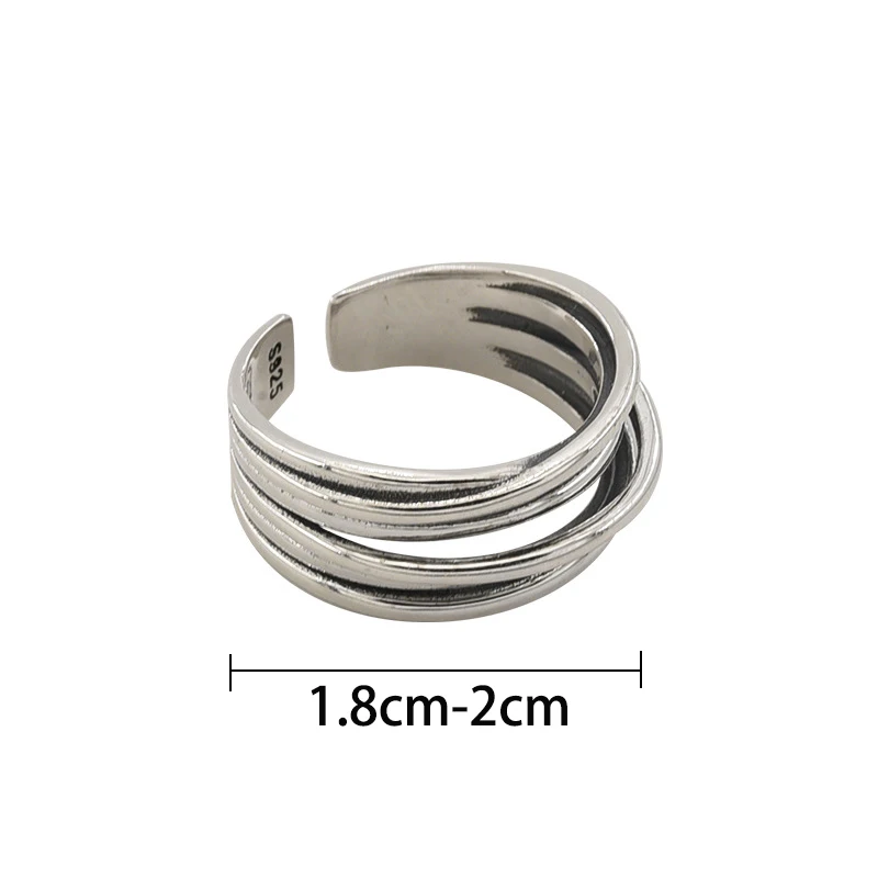 Women's 925 Sterling Silver Cross Wound Ring