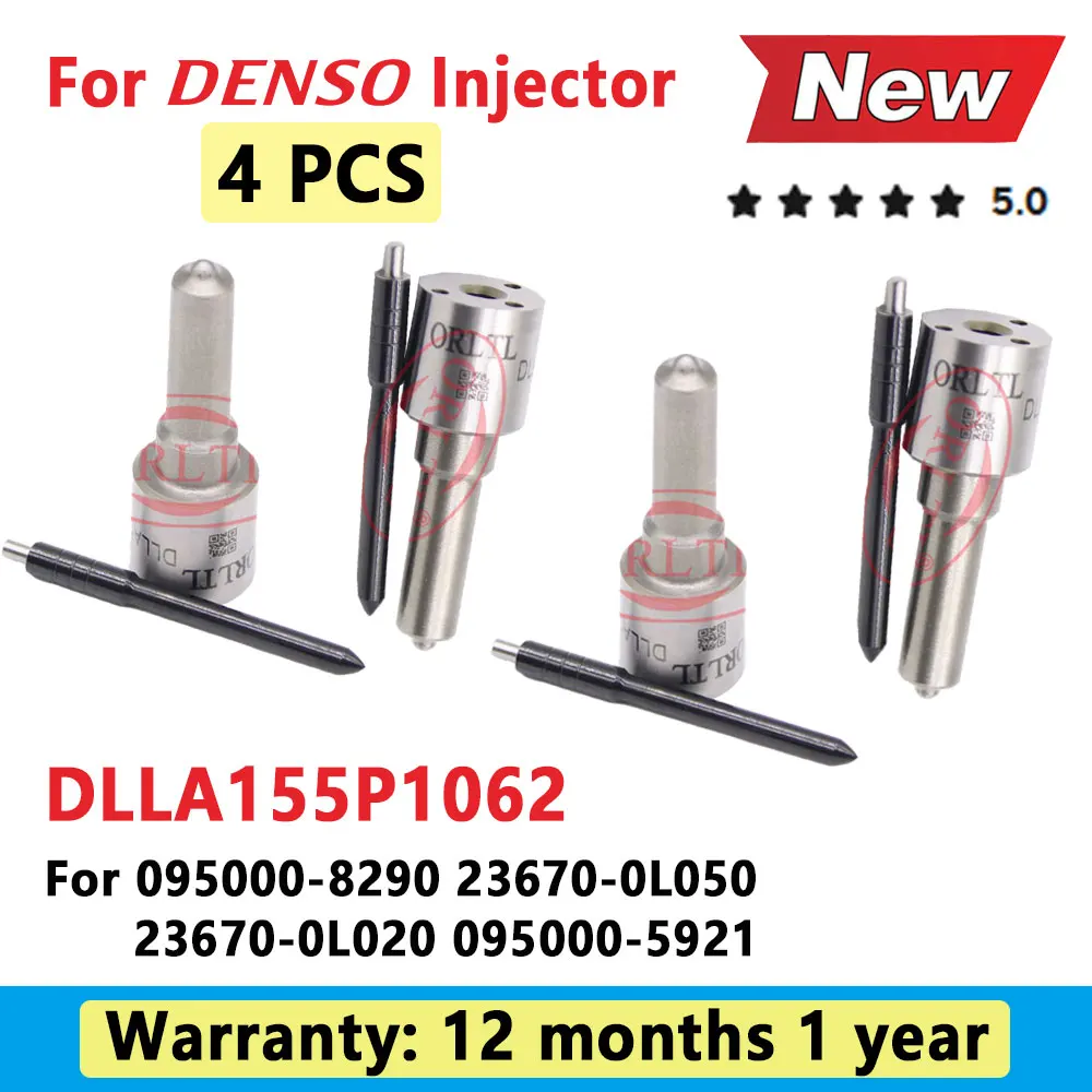 

4PCS DLLA155P1062 Injection Pump Nozzle DLLA 155P1062 Injector DLLA 155 P1062 (093400-1062) for Toyota 095000-8290 23670-09070