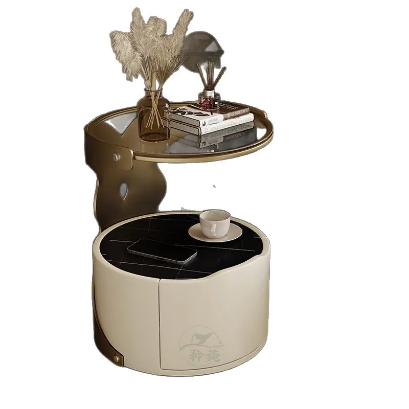 Yjq light luxury bedside table creative side few villas high-end living room bedroom bedside table