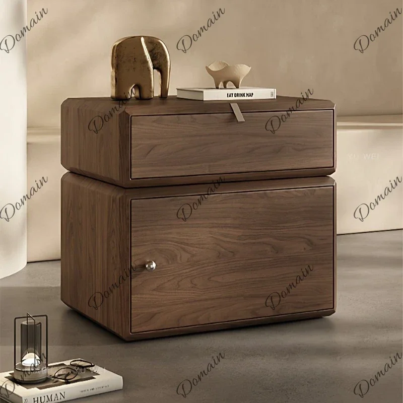 X Integrated Light Luxury Console Table Italian Minimalist All-solid Wood Lacquered Nightstands Home High-end Furniture Kast