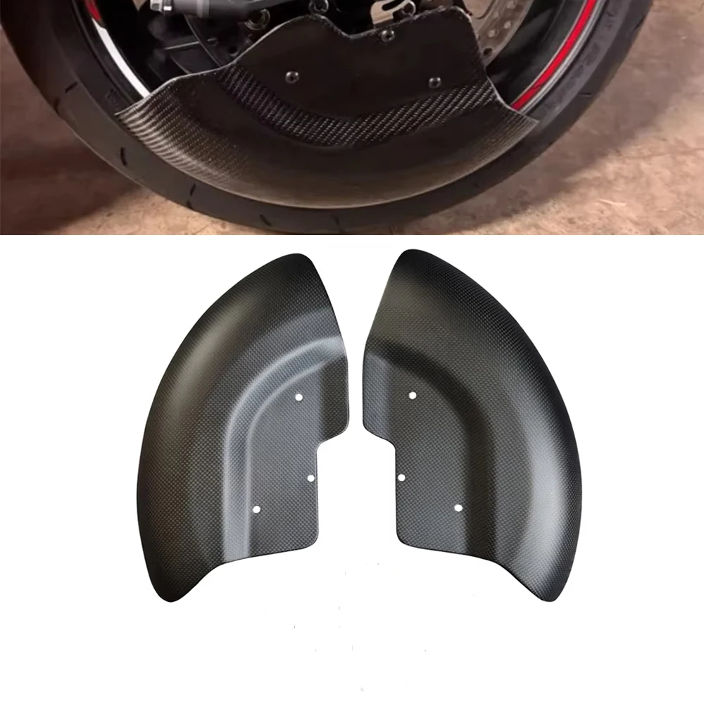 

For Ducati Panigale V2 V4 V4S V4R 2018-2025 Carbon Fiber Motorcycle Wheel Cover Brake disc Protector cover radiator with bracket