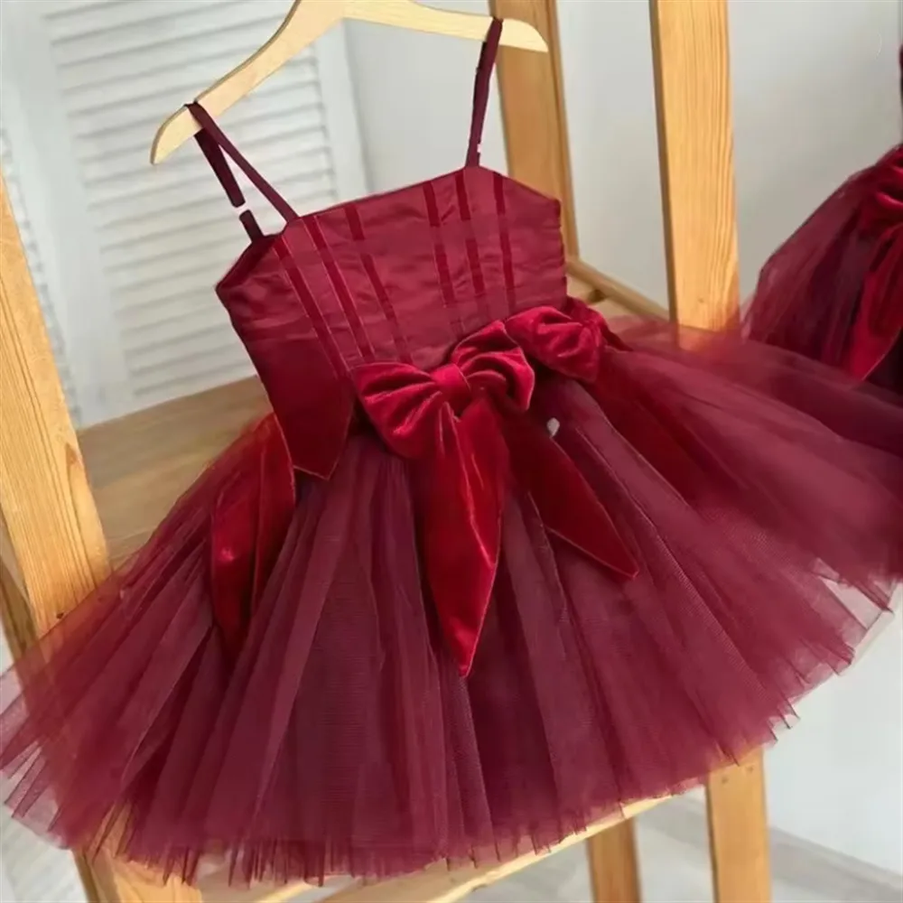 Sling Prinzessin Kleid Blumenmädchen Hochzeitskleid Kinder Neues Geburtstagsparty Outfit Formelle Veranstaltung Passendes Performance Wear Kleid