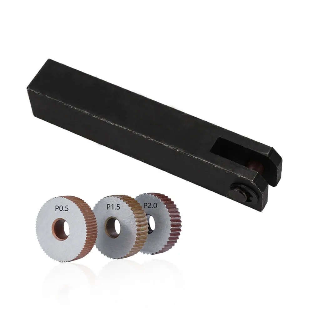 7 Piece Knurling Tool Set Designed for Mechanical Knurling Tasks with 0.5mm 1.5mm 2mm Linear and Diagonal Wheels