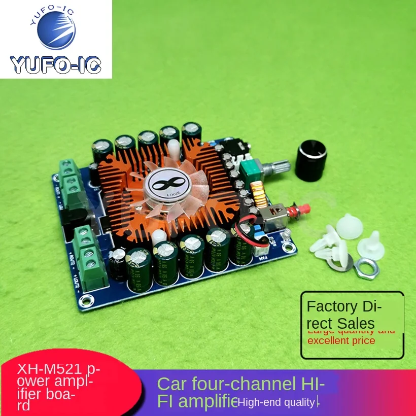 

Free Ship 1pcs XH-M521 HiFi Amplifier Board Automobile Four-Channel TDA7850 Pretty Sound Edition 50W * 4 Power