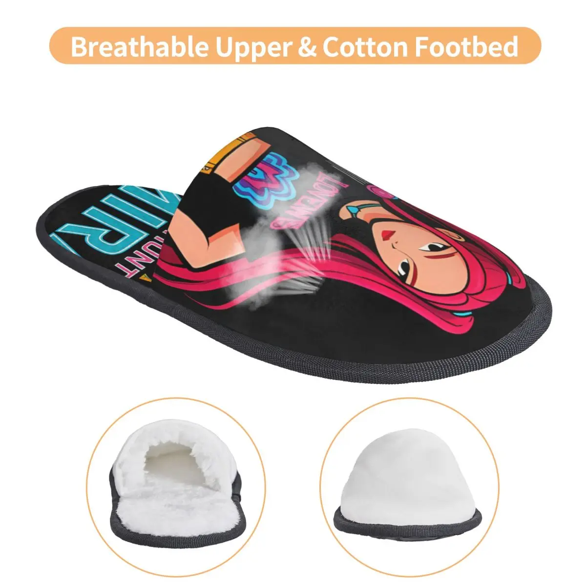 شبشب Kpop Demon Hunter Huntrix Mira للفتيات للحمام للنساء، شبشب منزلي مطبوع حسب الطلب #3