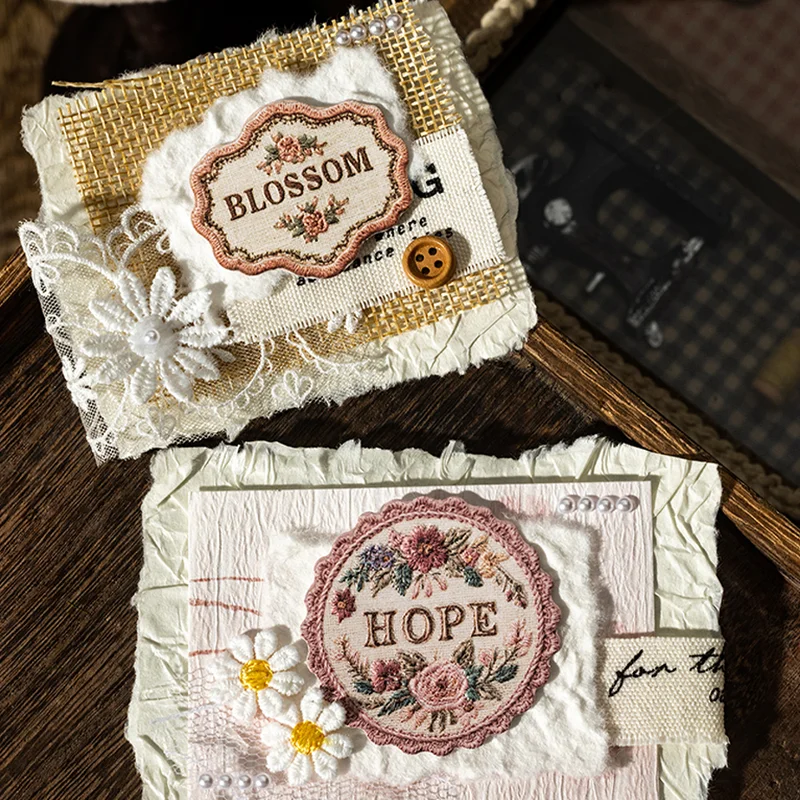 3D Embossed Stickers 60pcs Planner Sticker Set DIY Materials For Scrapbook Journal Envelope Decorations Self-Adhesive Stickers