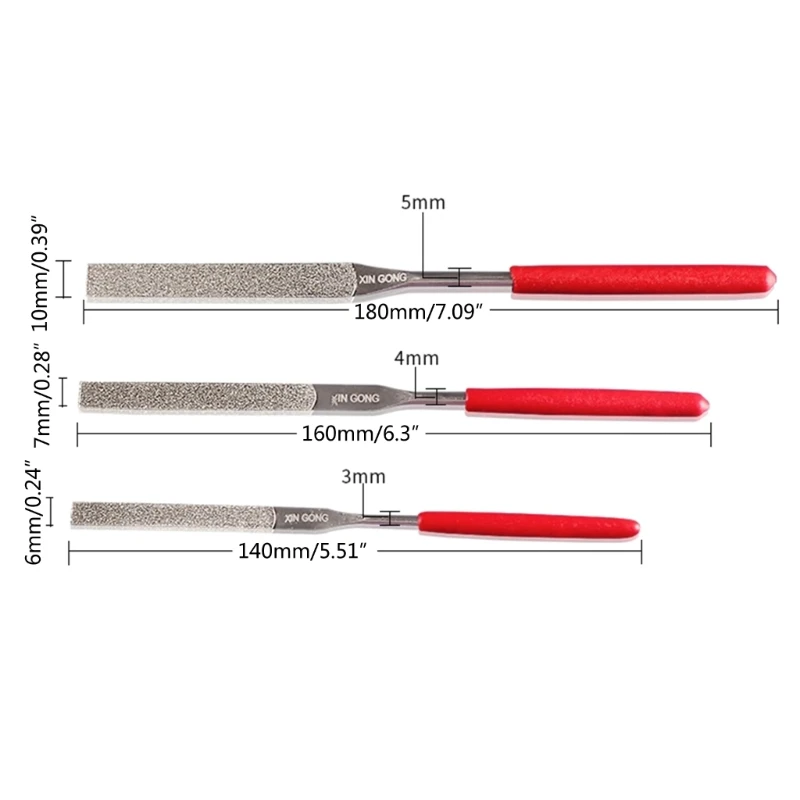 Premium Alloy Steel Needle File Flat File with Diamond Coating for Fine Grinding and Sculpting in Mold Making and Crafts