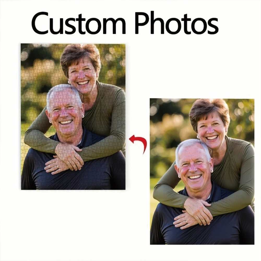 35/300/500/1073pcs Personalized Custom Photo Puzzle Couple's Group Photo Family Memories Personalized Gifts For Women/Men