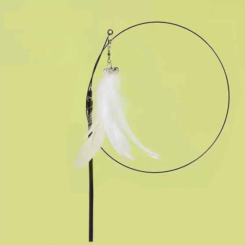 New powerful suction cat-teasing stick with bell Long rod detachable cat self Hi toy Amazon pet supplies image 5