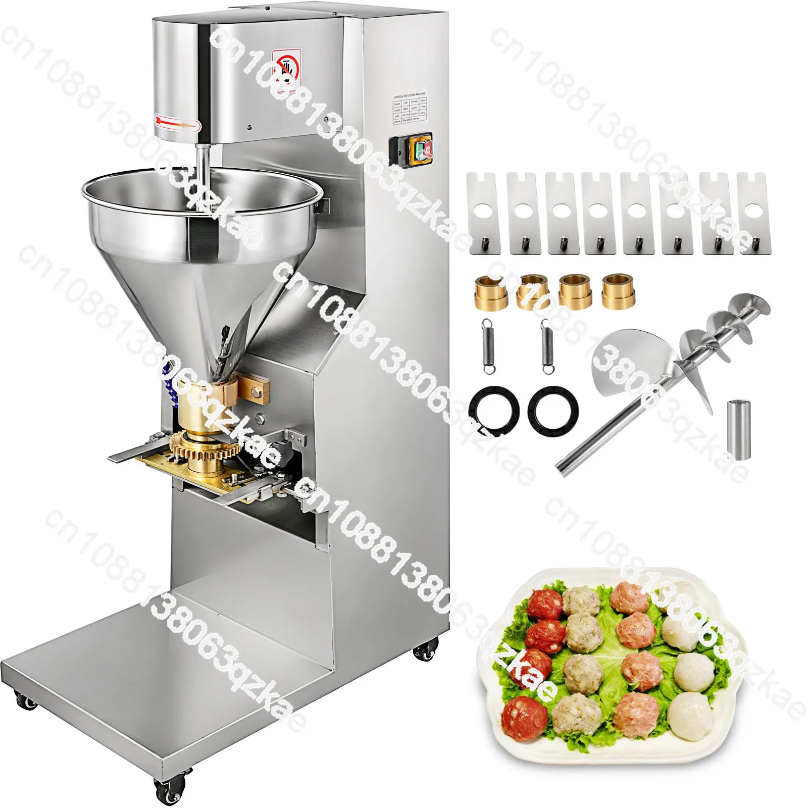 1100W Electric Rice-meat Dumplings Forming Machine 280 Pieces/minute Stainless Steel 4 Casters Kitchen Utensils Commercial