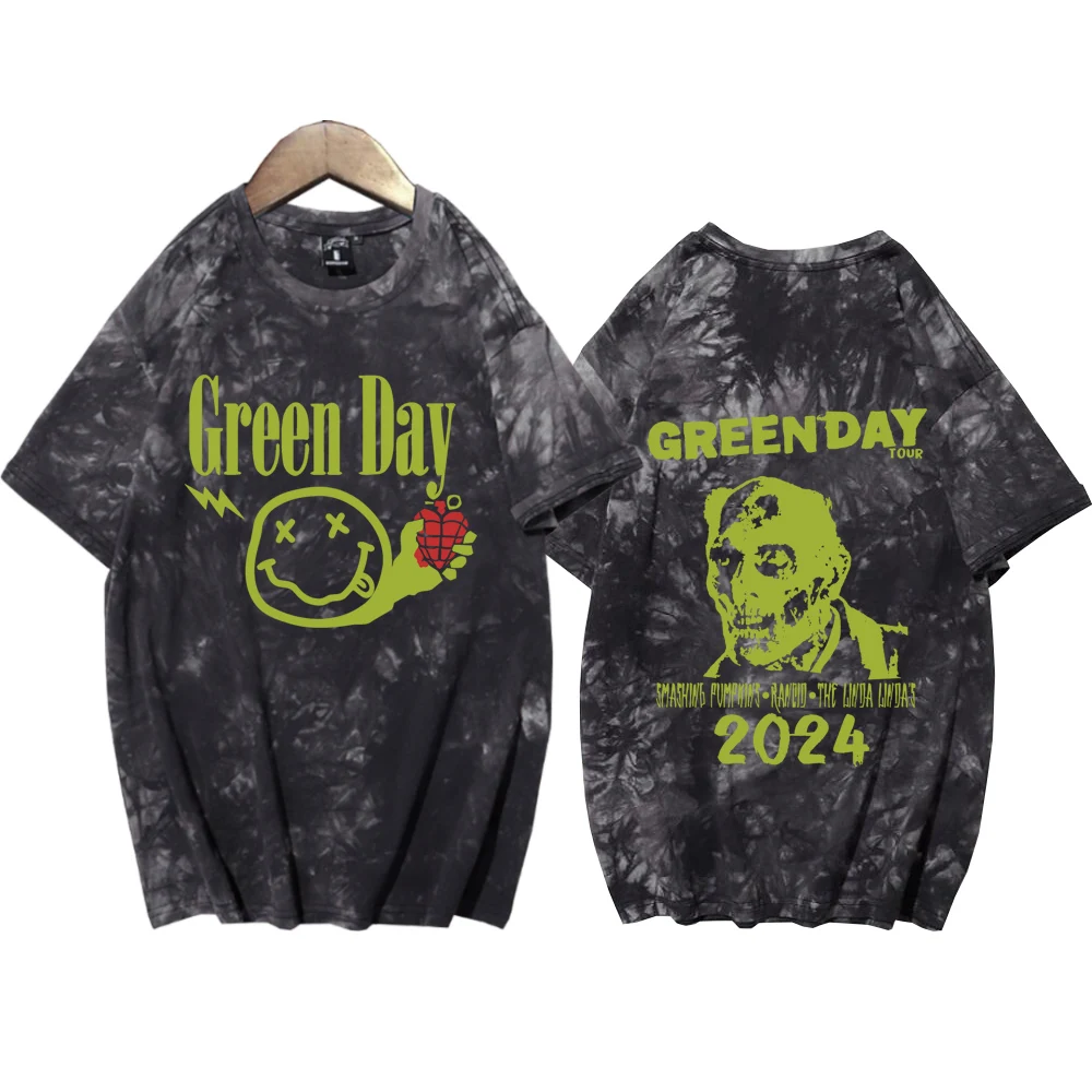 2024 savors Green Day Tie Dye camicie Unisex girocollo manica corta t-shirt