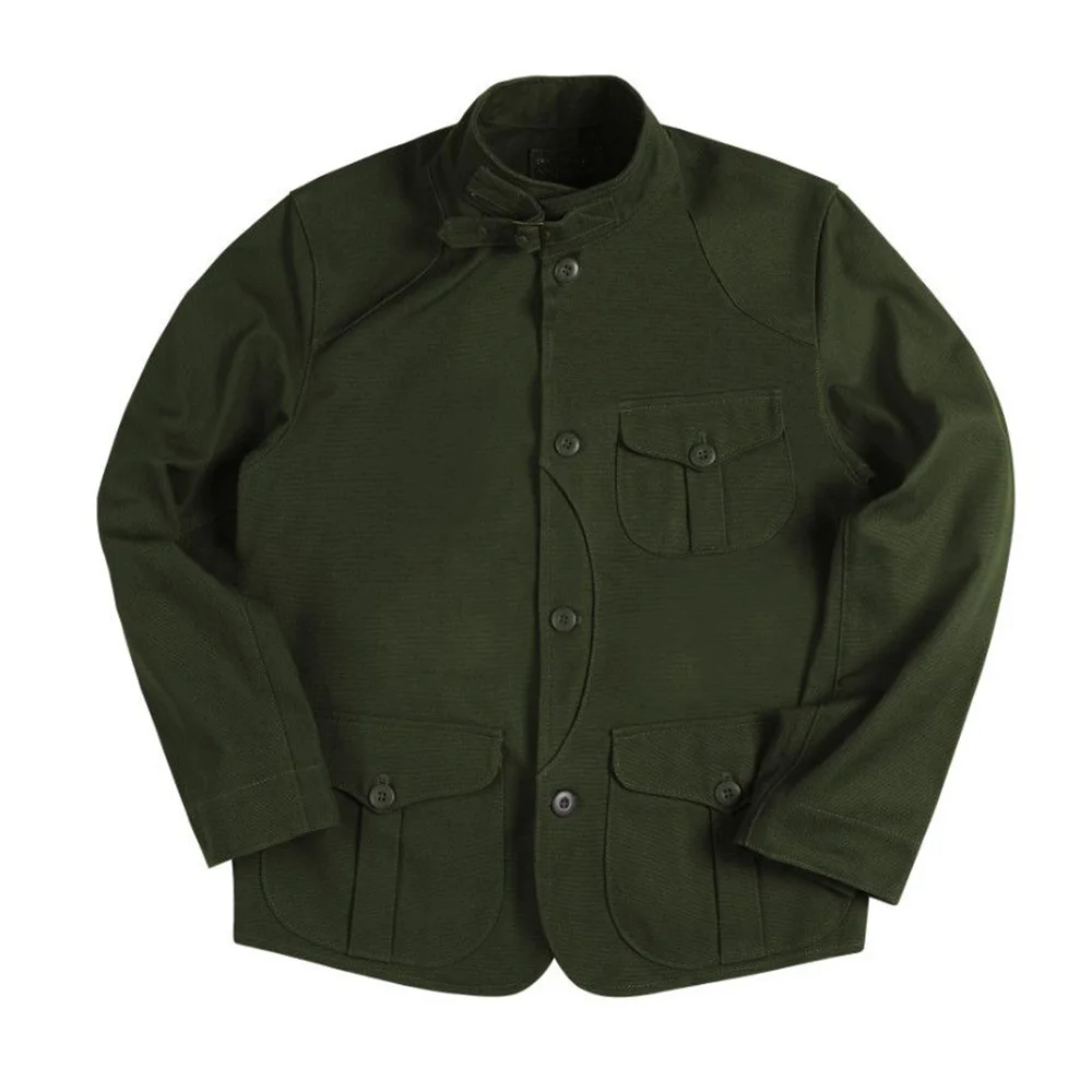 

Mens Vintage Y2k Jacket 2024 Autumn New Pure Cotton Motorcycle Jacket Army Green Casual Heavy Motorcycle High-End Jacket