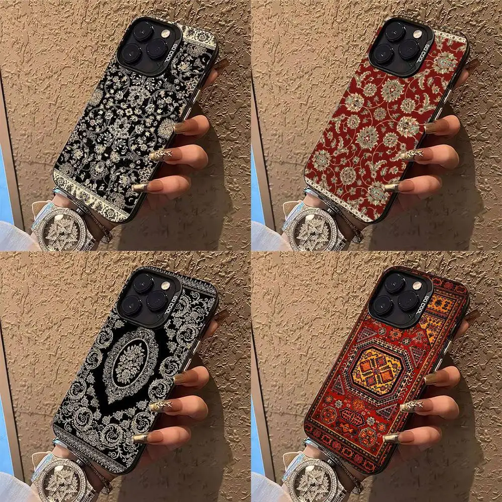 

Persian Carpet Floral Pattern Phone Case Phone Case For iPhone 14 16 15 11 12 13 Pro Max Mini Plus Shockproof Cover