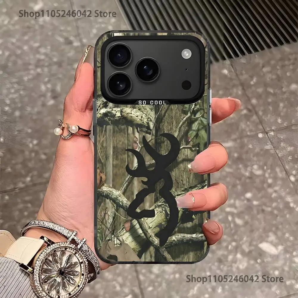 Cool B-BrowningS Capa de telefone preta fosca à prova de choque para iPhone 17,16,15,14,13,12,11,Pro,XS,Max,Plus,Mini,SE4,E