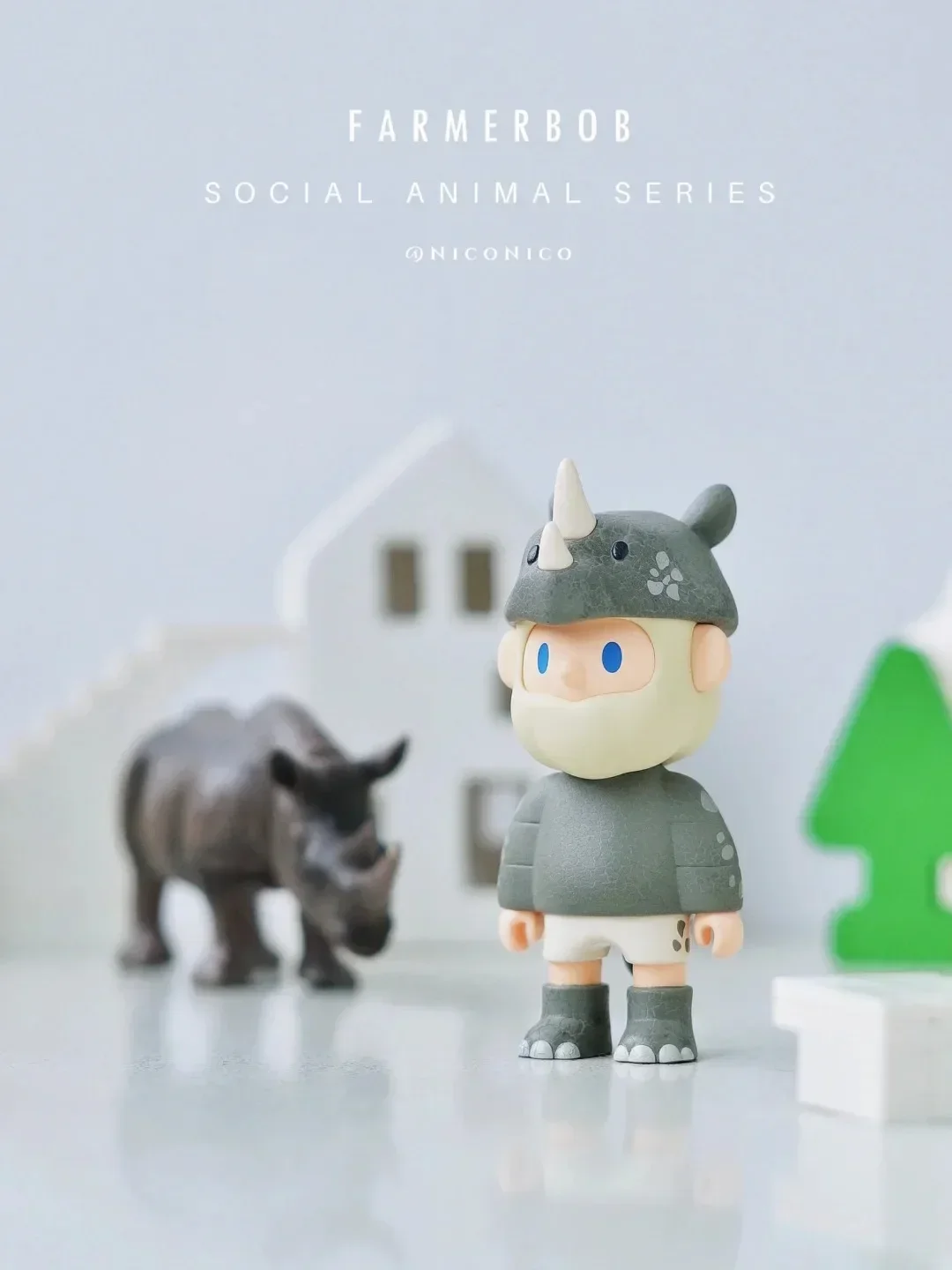 FARMER BOB Social Animal Series Blind Box The FARMER BOB Action Anime Figure Mystery Box Cute Animals Figurine Guess Bags Toys