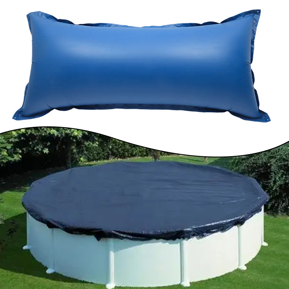 Inflatable pool pillow made of PVC to prevent leaf and debris buildup on water for swimming pools and bathtubs
