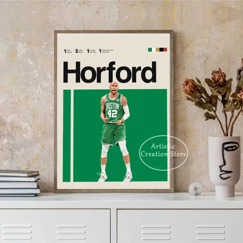 Minimalist Art Basketball Star Tatum Horford Poster Celtics Fan Basketball Bedroom Art Canvas Painting Prints Wall Home Decor