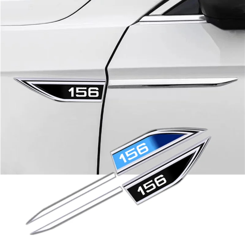 

Car Fender Blade Decal Badge 3D Metal Car Body Protective Sticker For Alfa Romeo 156 1998 2001 2002 2003 2004 2005 2006-2022