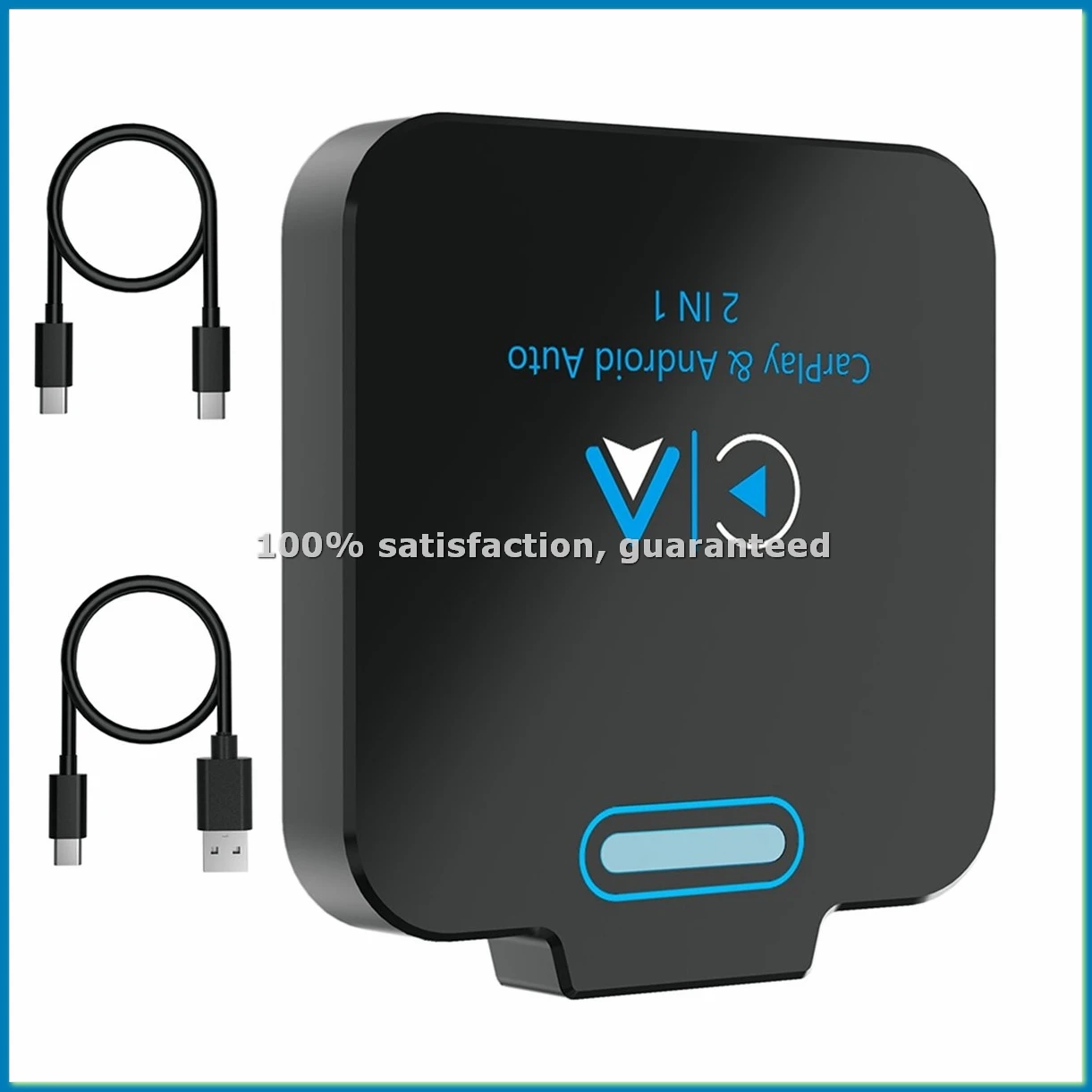 2-In-1 Carplay Android Auto Adapter Wireless Carplay Adapter Dongle Plug and Play for-VVNB