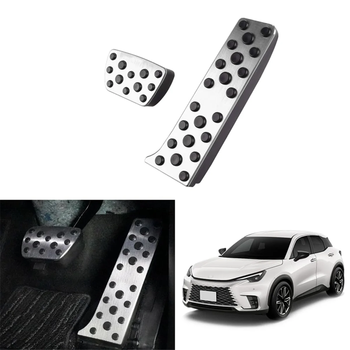 Per Lexus LBX 2024 Pedali per auto in lega di alluminio Accessori per copertura pedale freno frizione acceleratore - L49A