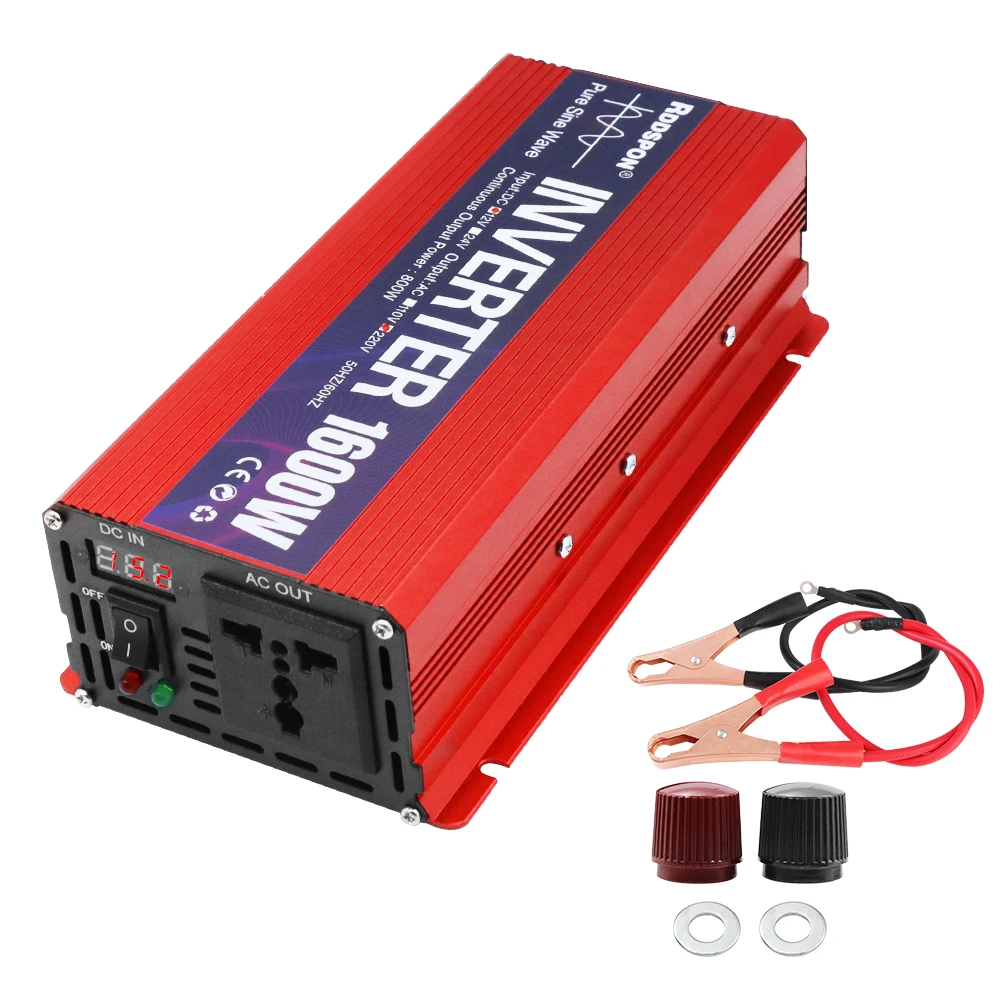 12V to 220V for Car Home Laptop Truck 1600W Portable Solar Car Inverters Off Grid Power Converter Pure Sine Wave Inverter