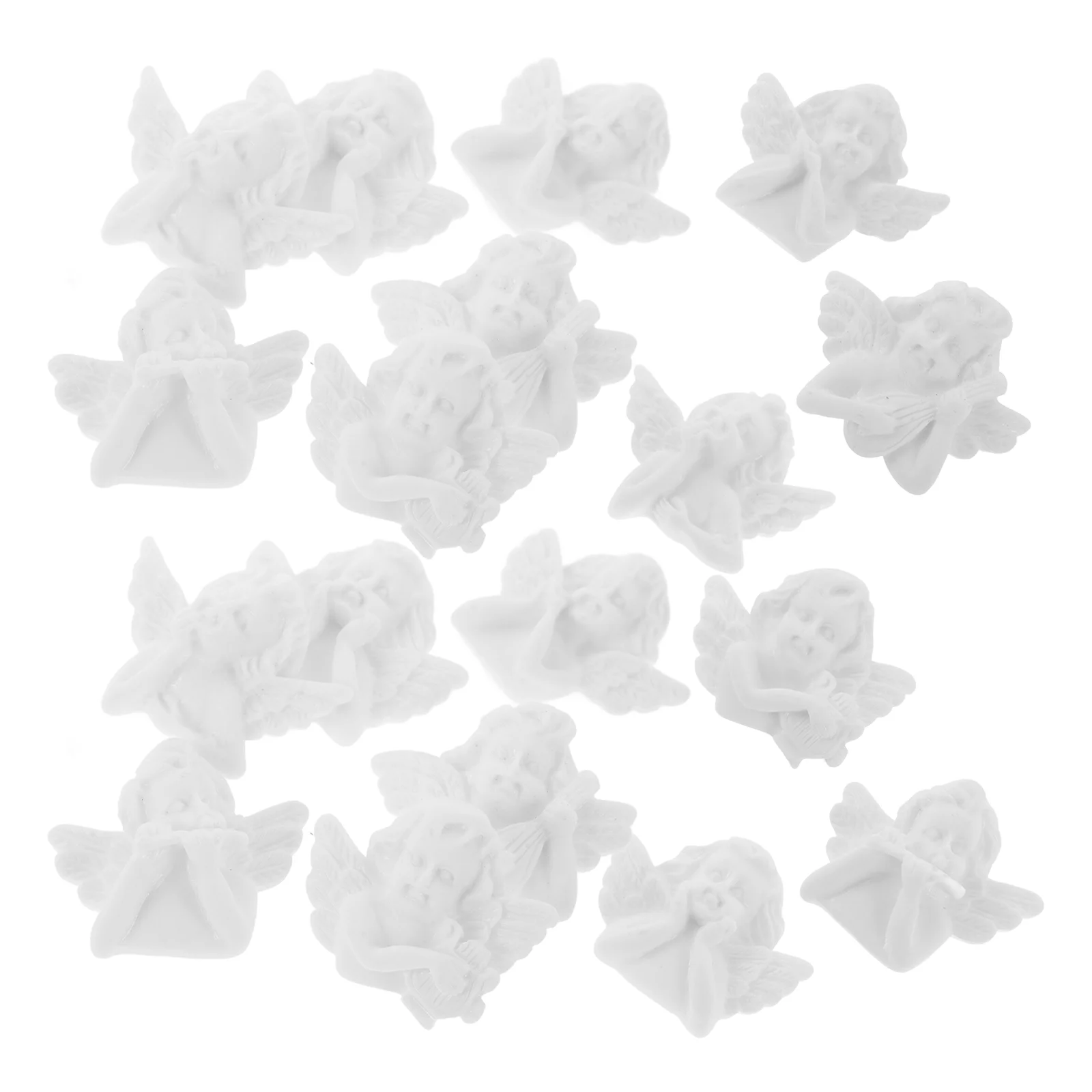 40 Pcs DIY Accessories Mini Resin Angel Phone Case Material Decor Cake Crafts for