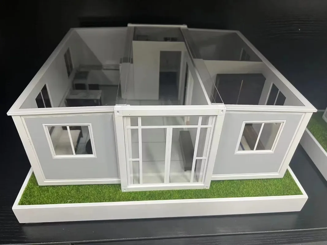 40Ft 20Ft فيلا جاهزة 2 3 4 5 غرفة نوم جاهزة قابلة للطي حاوية قابلة للتوسيع منزل صغير