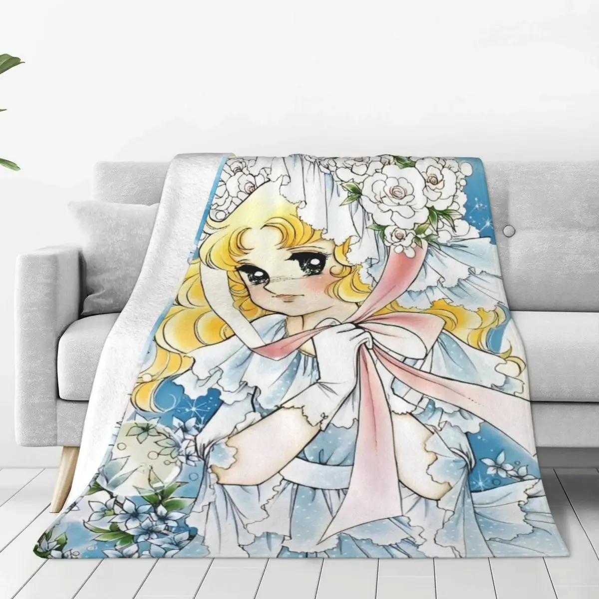 Candy Candy Anime Blankets Quality Super Warm Japanese Comic Throw Blanket Winter Decorative Living Room Street Trend Bedspread