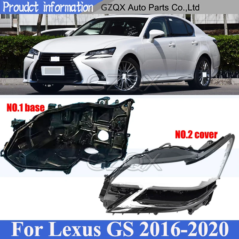 

CAPQX Headlight Base Cover Back Lid For Lexus GS 2016-2020 Head Lamp Back House Rear Shell Headlight Cover Shell Lid