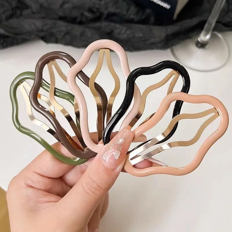 AWAYTR 5 Pcs Korean Fashion Hairpin Clouds Shaped Hollow Hair Clips BB Hairpins Barrettes Woman Sweet Girls Hair Accessories