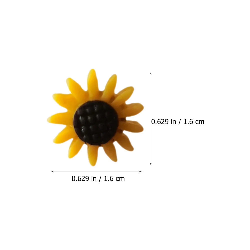 

20Pcs Sunflower Push Pins Resin Iron Material Cute Decorative Thumbtacks for Cork Board Bulletin Board Office Desk Decorations