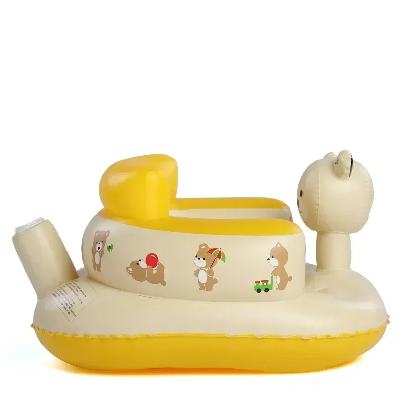Nette Bär aufblasen Aufblasbare Baby Stuhl hocker weiche Sicherheit sofa Tragbare Sitzkissen Kinder Fütterung Lernen, Sitzen Spielen wasser Spiele