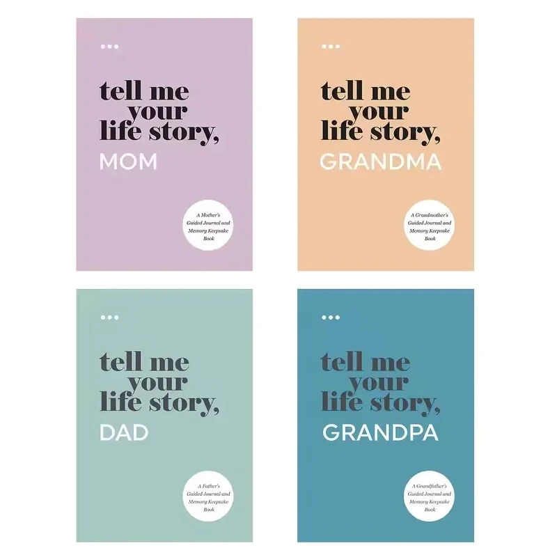 Tell Me Your Life Story, Mom,Dad,Grandma,Grandpa Journal Multipurpose Journal Book Portable Notebook School Parents Gift