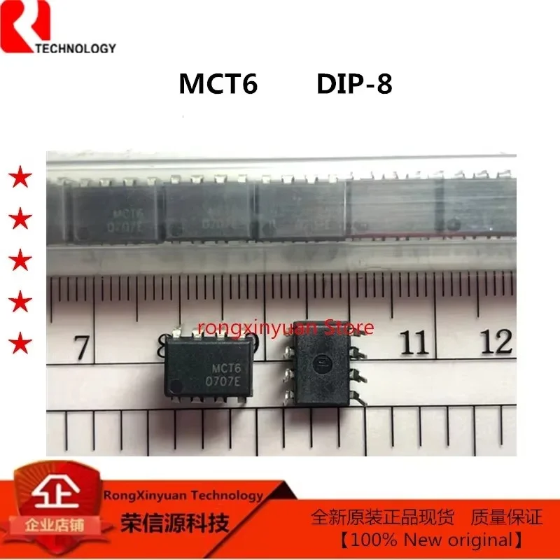 10 pcs/lot MCT6 DIP-8 optical isolator CT6 optocoupler genuine spot 100% New original Dual Phototransistor Optocouplers