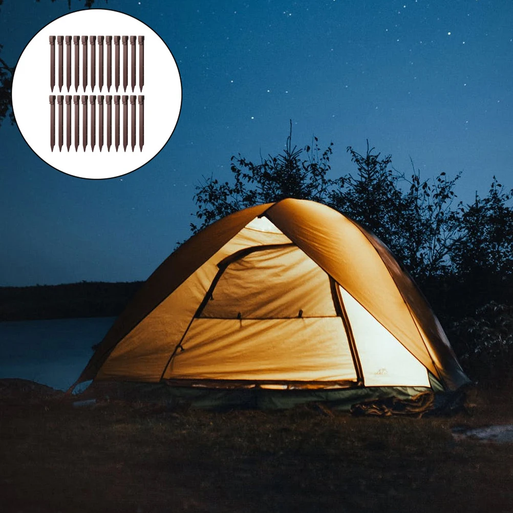 

30 Pcs Grass-proof Cloth Floor Nails Plastic Landscape Stakes Garden Edging Spikes Outdoor Ground Pegs Tent Fixing Tools Camping