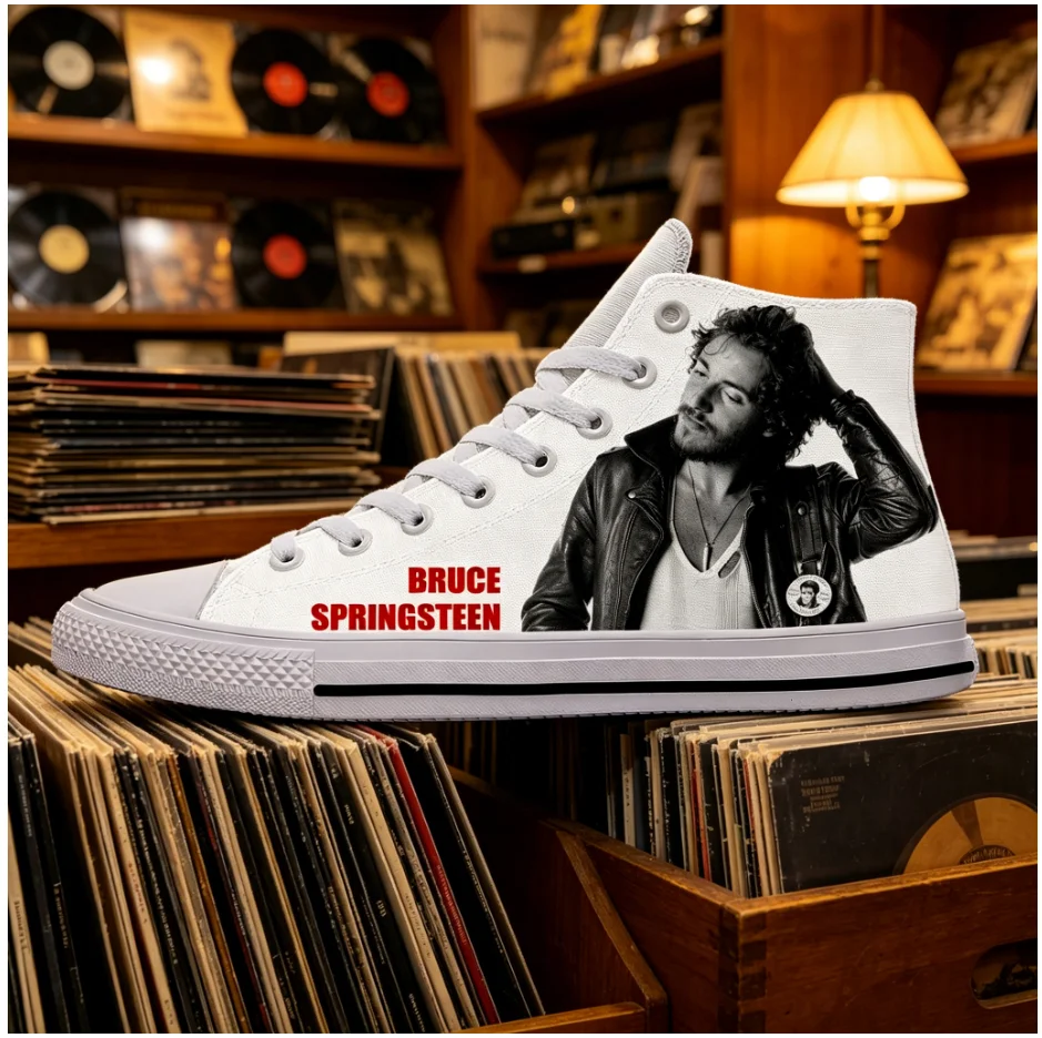 

Born To Run Graphic High Top Sneakers, Retro Custom Printed, Breathable & Comfortable, Unisex Design